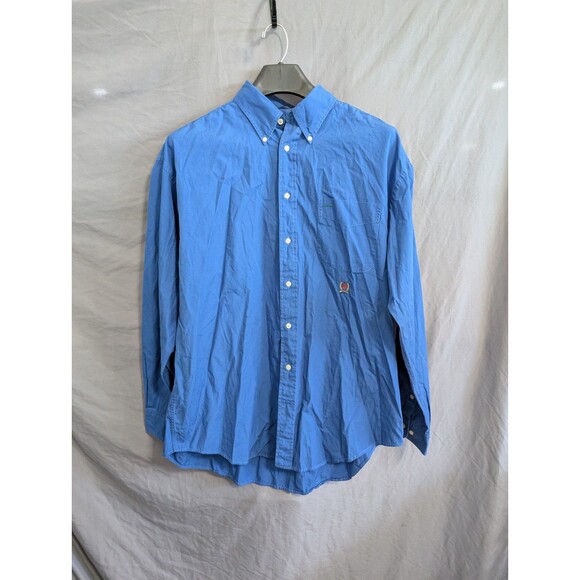Tommy Hilfiger Vintage Men's Button Down Blue Shirt Long Sleeve Size Extra Large - Picture 1 of 16